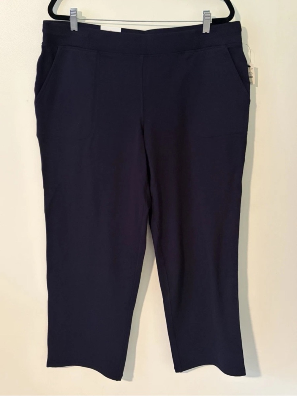 T by Talbots Relaxed Women's Size 2XP Cropped Pants Pockets Blue Pull On NWT